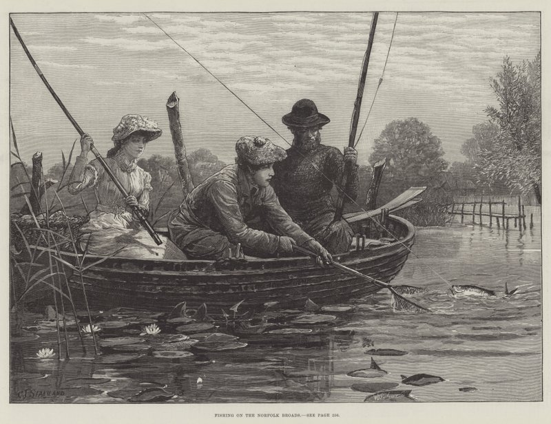 Wędkowanie na Norfolk Broads autorstwa Charles J. Staniland