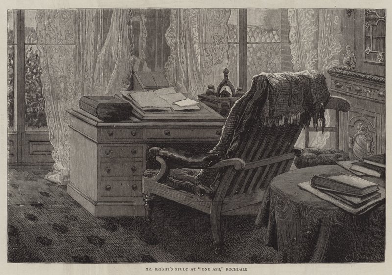 Gabinet pana Brighta w One Ash, Rochdale autorstwa Charles J. Staniland