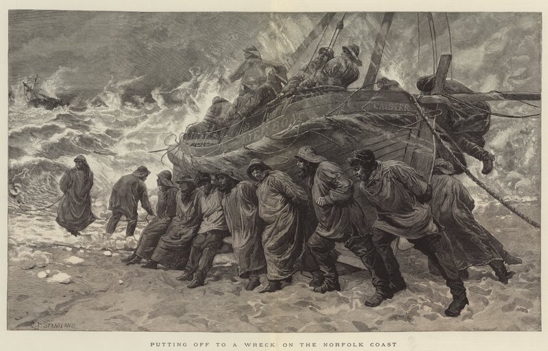 Podróż do Wraku na wybrzeżu Norfolk autorstwa Charles J. Staniland
