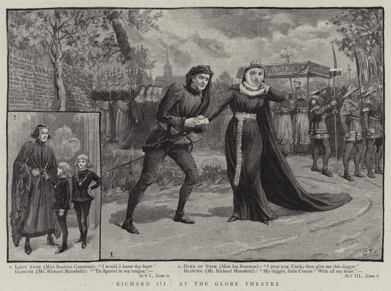 Ryszard III, w teatrze Globe autorstwa Charles J. Staniland
