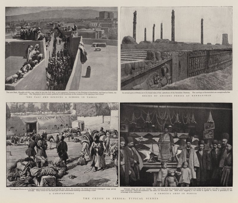 Kryzys w Persji, typowe sceny autorstwa Charles J. Staniland