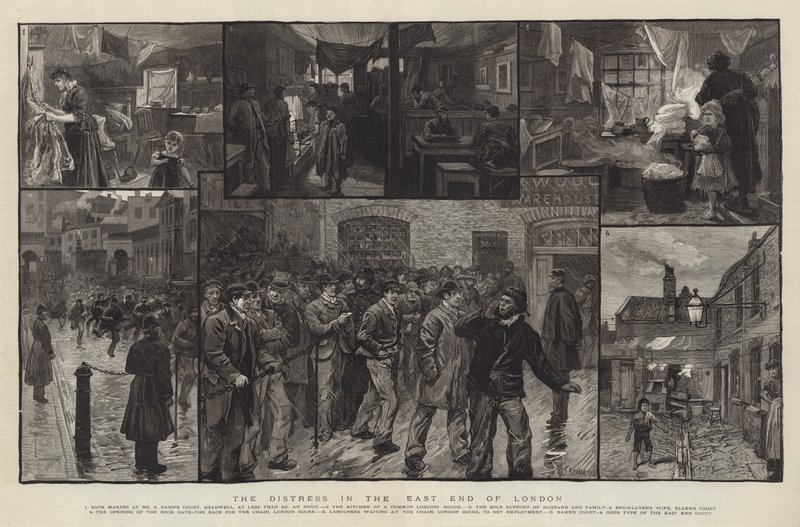 Niepokój w East End of London autorstwa Charles J. Staniland