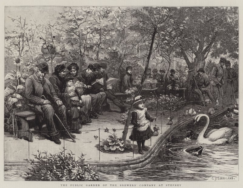 Ogród publiczny firmy piwowarów w Stepney autorstwa Charles J. Staniland