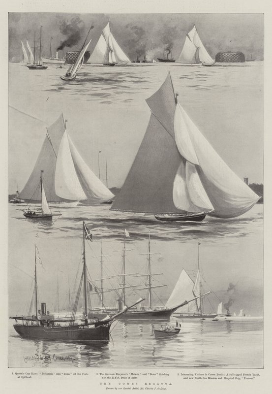Regaty Cowes autorstwa Charles John de Lacy