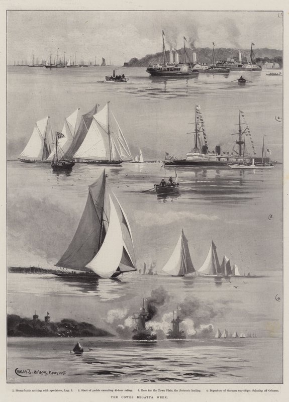 Tydzień regat w Cowes autorstwa Charles John de Lacy