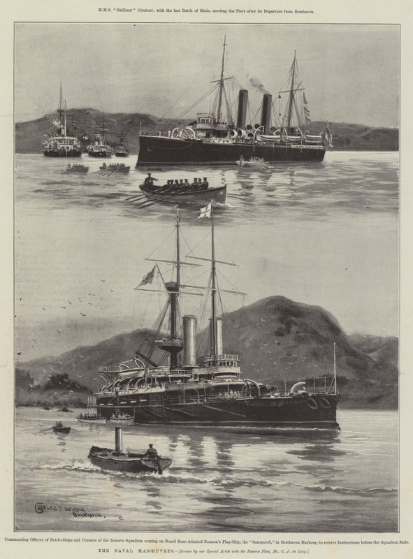 Manewry morskie autorstwa Charles John de Lacy