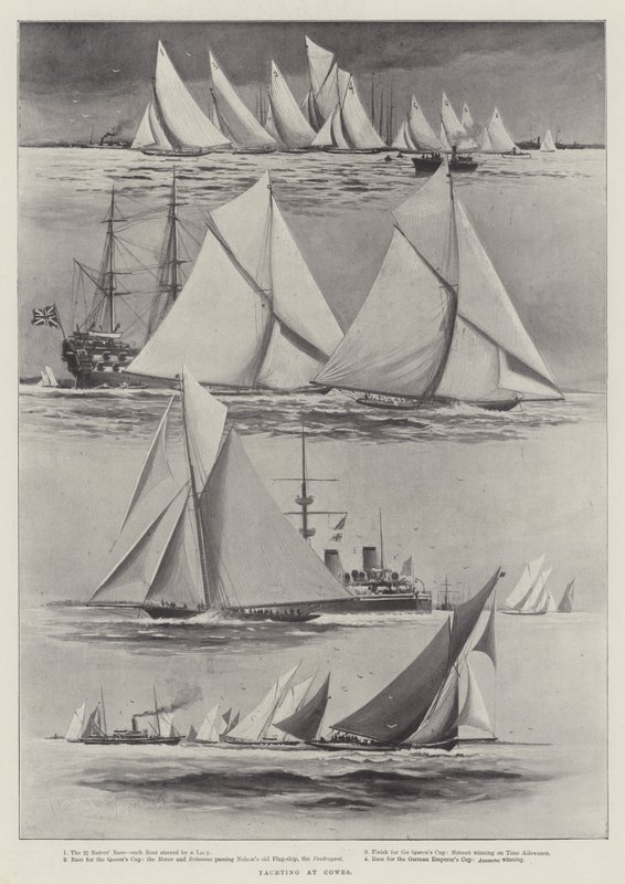 Jachting w Cowes autorstwa Charles John de Lacy