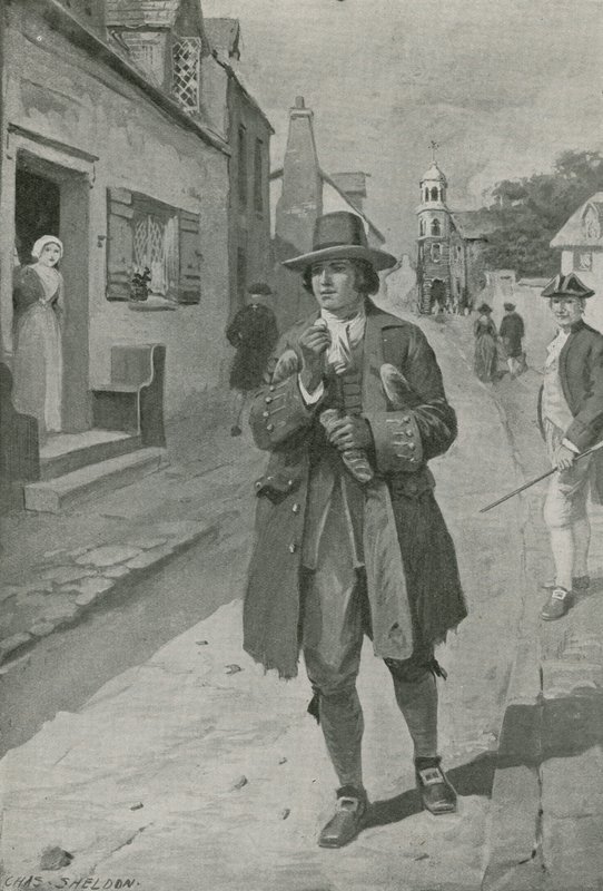 Benjamin Franklin przybywa do Filadelfii autorstwa Charles Mills Sheldon