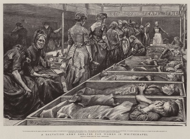 Schronienie Armii Zbawienia dla kobiet w Whitechapel autorstwa Charles Paul Renouard
