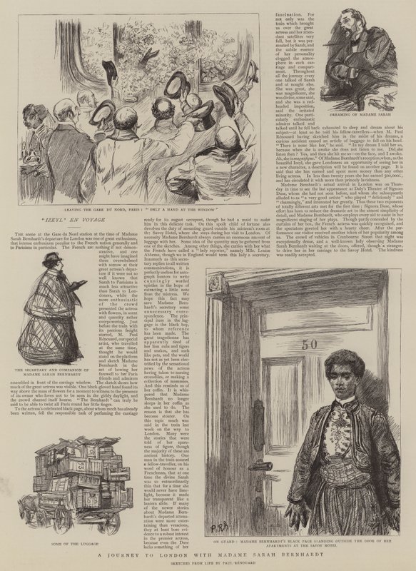 Podróż do Londynu z Madame Sarah Bernhardt autorstwa Charles Paul Renouard