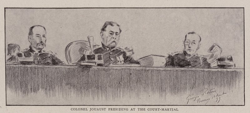 Pułkownik Jouaust przewodniczącym Sądu Wojennego autorstwa Charles Paul Renouard