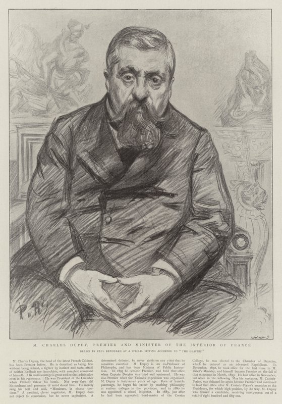 M Charles Dupuy, premier i minister spraw wewnętrznych Francji autorstwa Charles Paul Renouard
