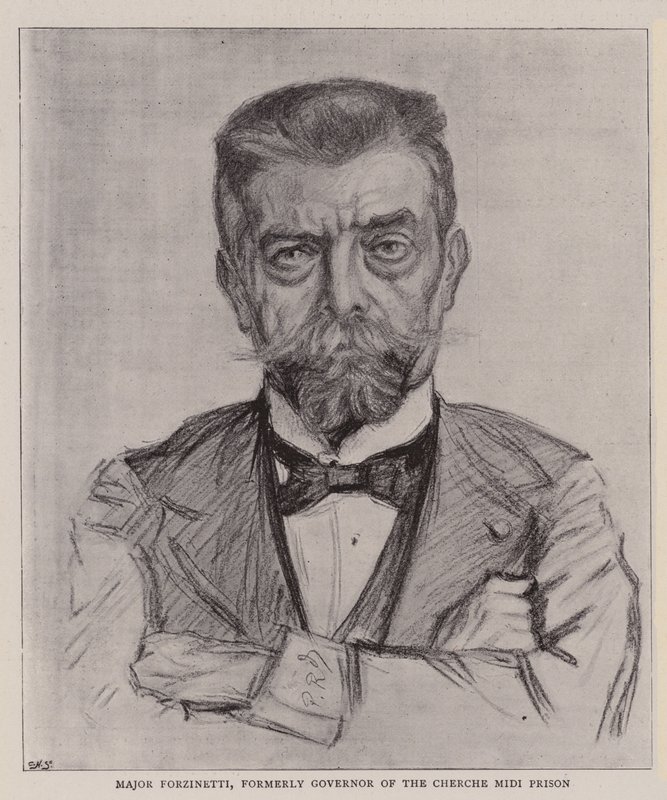 Major Forzinetti, dawniej gubernator więzienia Cherche Midi autorstwa Charles Paul Renouard