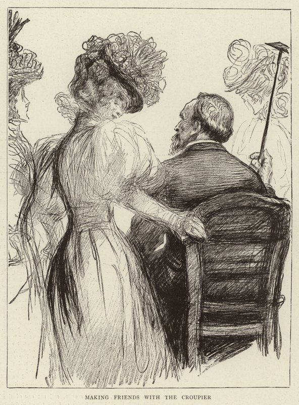 Zaprzyjaźnianie się z krupierem autorstwa Charles Paul Renouard