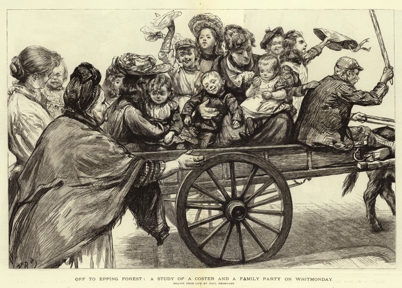 Wyjazd do Epping Forest, studium Costera i impreza rodzinna w Zielone Świątki autorstwa Charles Paul Renouard