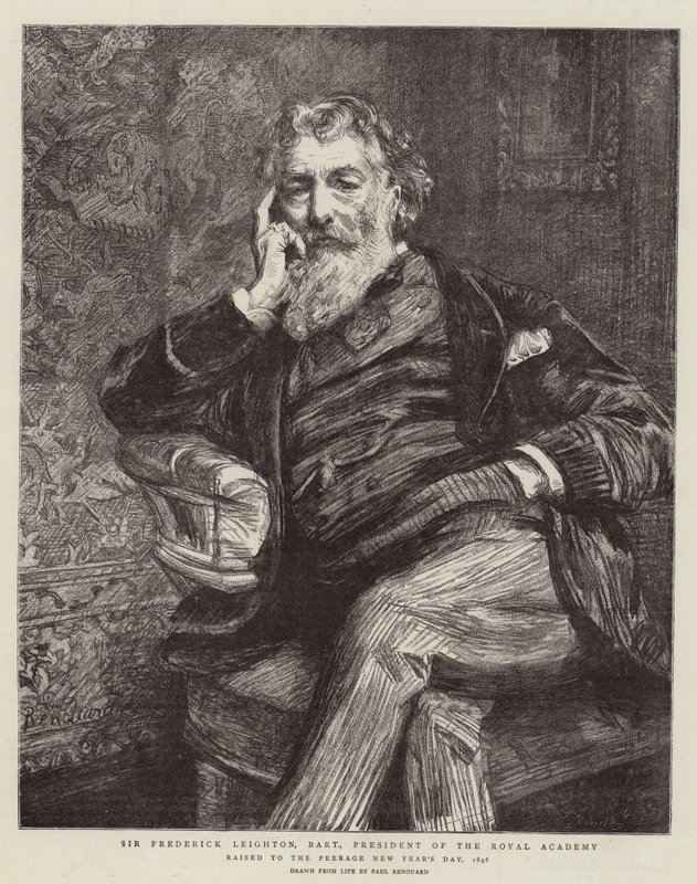Sir Frederick Leighton, Baronet, Prezes Akademii Królewskiej autorstwa Charles Paul Renouard
