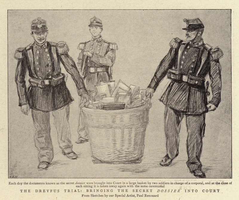 Proces Dreyfusa, w którym tajne akta trafiły na dwór autorstwa Charles Paul Renouard
