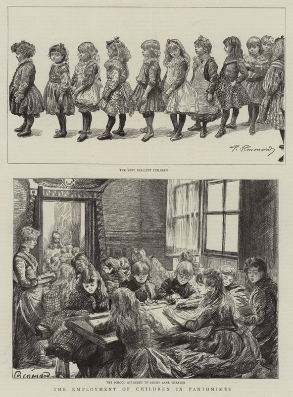 Zatrudnienie dzieci w pantomimach autorstwa Charles Paul Renouard