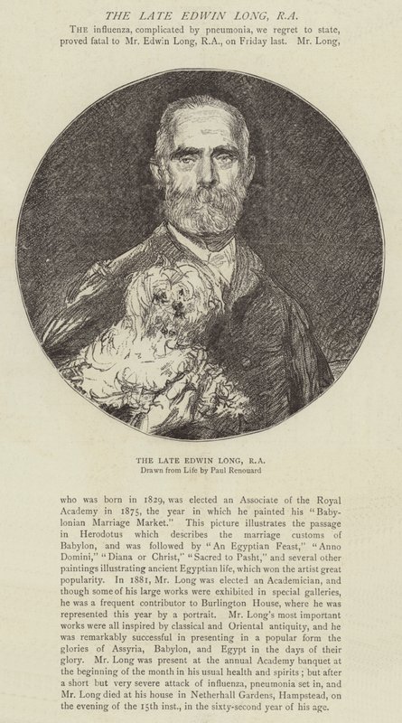 Późny Edwin Long, RA autorstwa Charles Paul Renouard