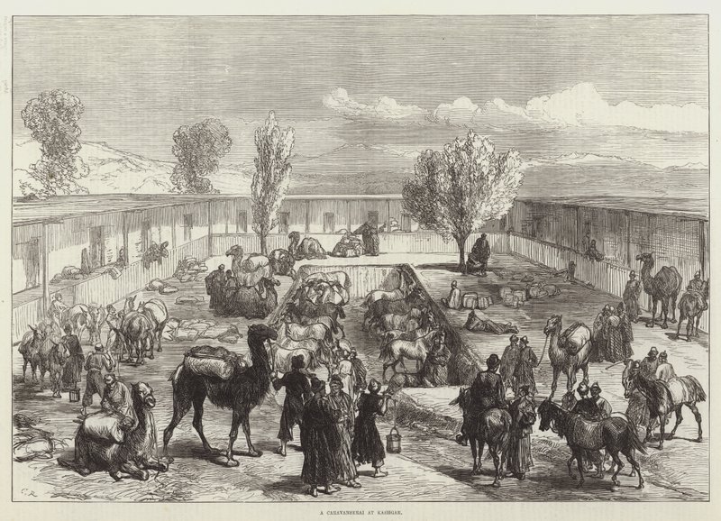 Karawaneraj w Kaszgarze autorstwa Sir John Charles Robinson