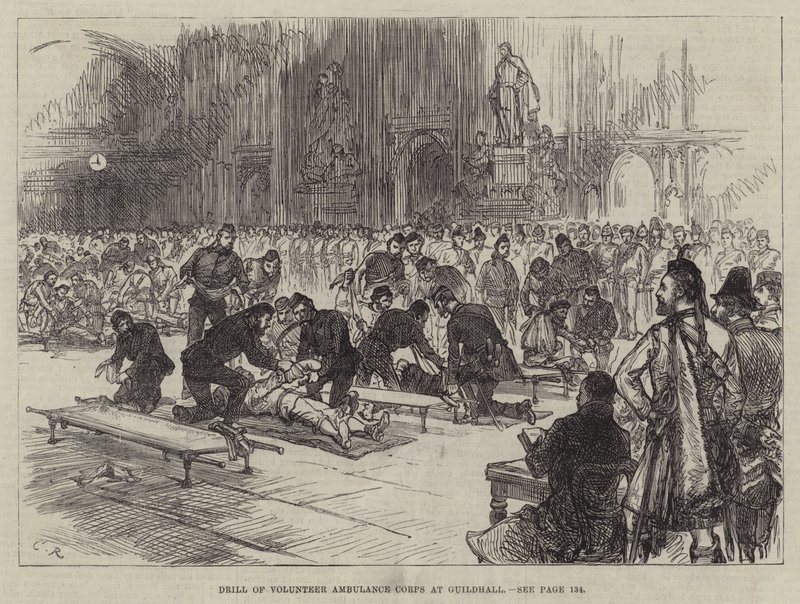 Wiertło Ochotniczego Korpusu Pogotowia Ratunkowego w Guildhall autorstwa Sir John Charles Robinson