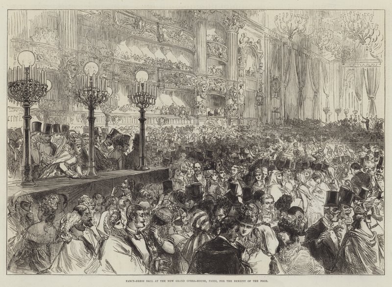 Bal przebierańców w Nowej Wielkiej Operze w Paryżu na rzecz ubogich autorstwa Sir John Charles Robinson
