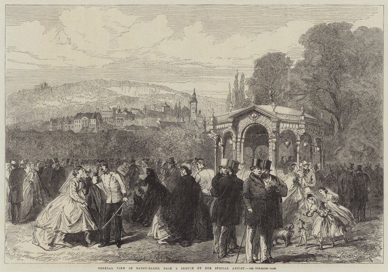 Ogólny widok Baden-Baden autorstwa Sir John Charles Robinson