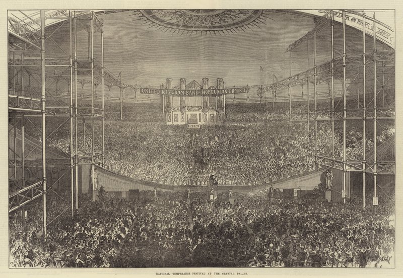Narodowy Festiwal Temperance w Kryształowym Pałacu autorstwa Sir John Charles Robinson