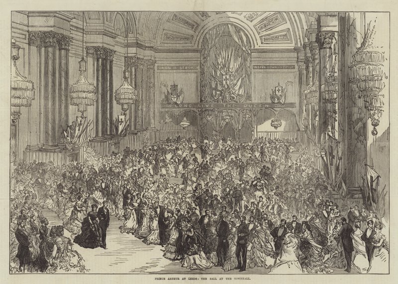Książę Artur w Leeds, Bal w Townhall autorstwa Sir John Charles Robinson