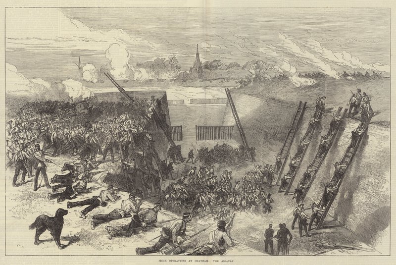 Operacje oblężnicze w Chatham, szturm autorstwa Sir John Charles Robinson