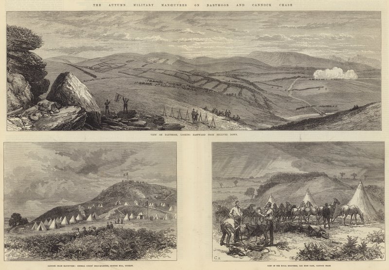 Jesienne manewry wojskowe na Dartmoor i Cannock Chase autorstwa Sir John Charles Robinson