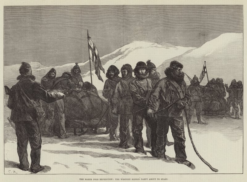 Ekspedycja na Biegun Północny, partia Western Sledge Party ma się rozpocząć autorstwa Sir John Charles Robinson