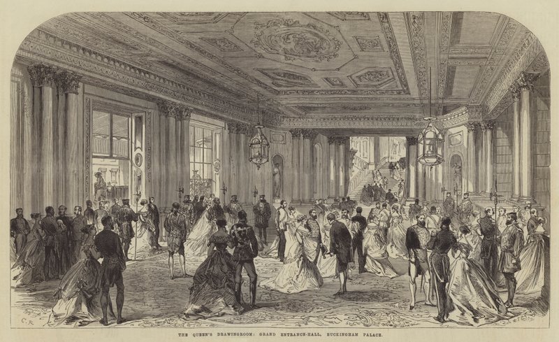 Salon Królowej, Wielki Hol wejściowy, Pałac Buckingham autorstwa Sir John Charles Robinson