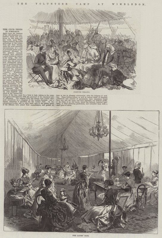 Obóz wolontariuszy na Wimbledonie autorstwa Sir John Charles Robinson