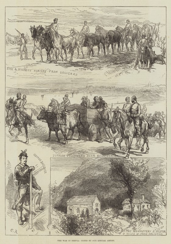 Wojna w Serbii autorstwa Sir John Charles Robinson