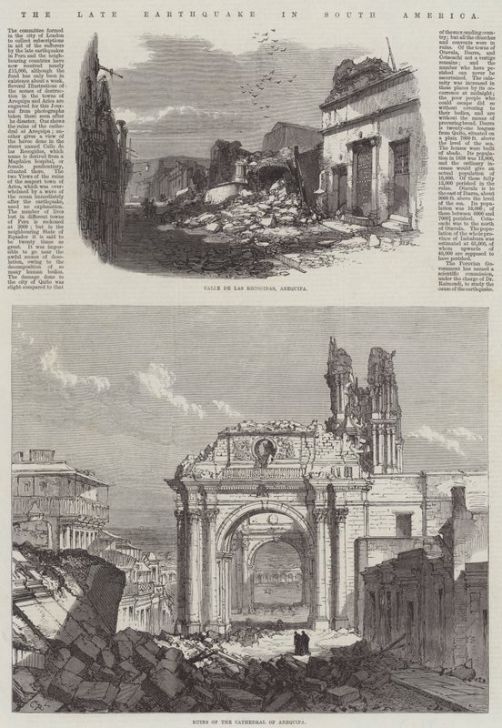 Późne trzęsienie ziemi w Ameryce Południowej autorstwa Sir John Charles Robinson