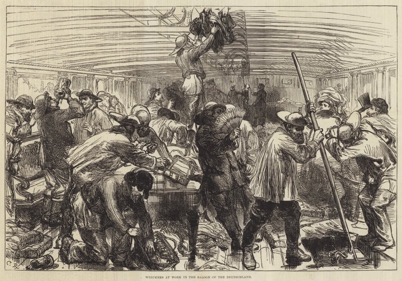 Niszczyciele przy pracy w salonie Deutschland autorstwa Sir John Charles Robinson