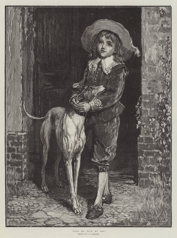Kochaj mnie kochaj mojego psa autorstwa Charles Trevor Garland