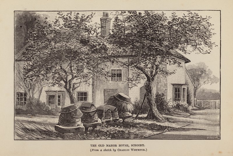 The Old Manor House, Scrooby (litografia) autorstwa Charles (after) Whymper