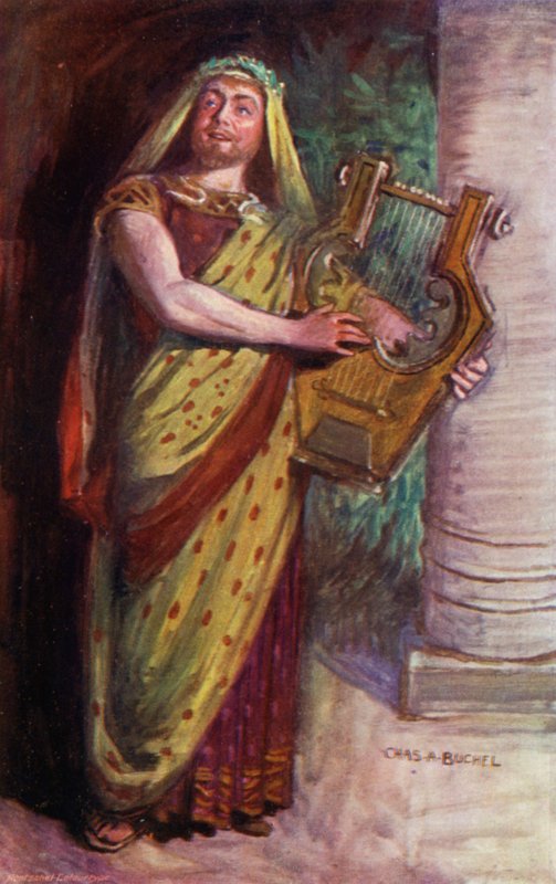 Phemius, Mr Courtice Pounds (kolor lito) autorstwa Charles A. Buchel