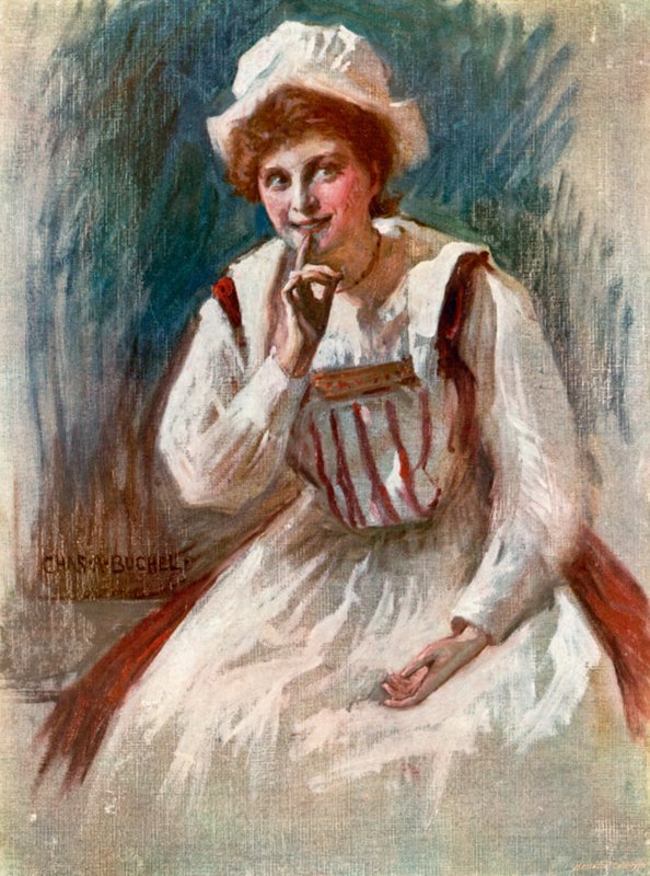 Dwunasta Noc: Maria, panna Zeffie Tilbury (kolor lito) autorstwa Charles A. Buchel