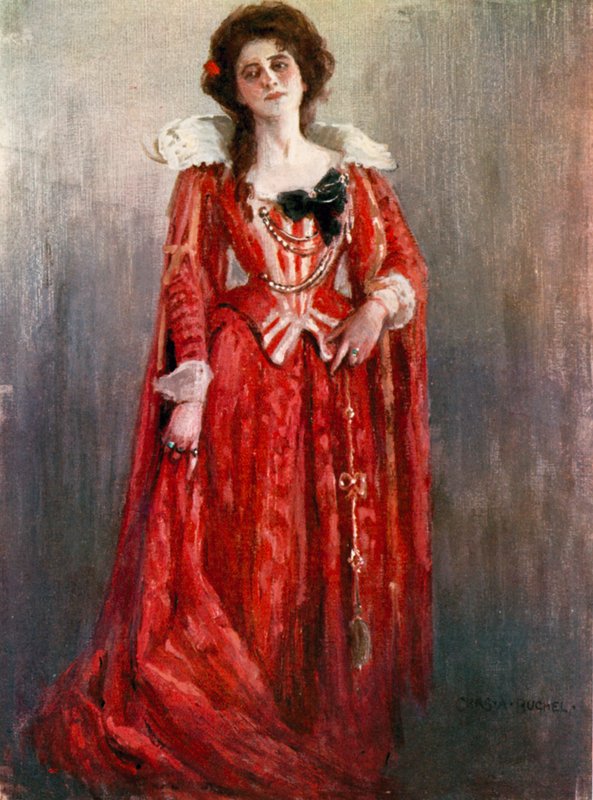 Dwunasta Noc: Hrabina Olivia, panna Maud Jeffries (kolor lito) autorstwa Charles A. Buchel