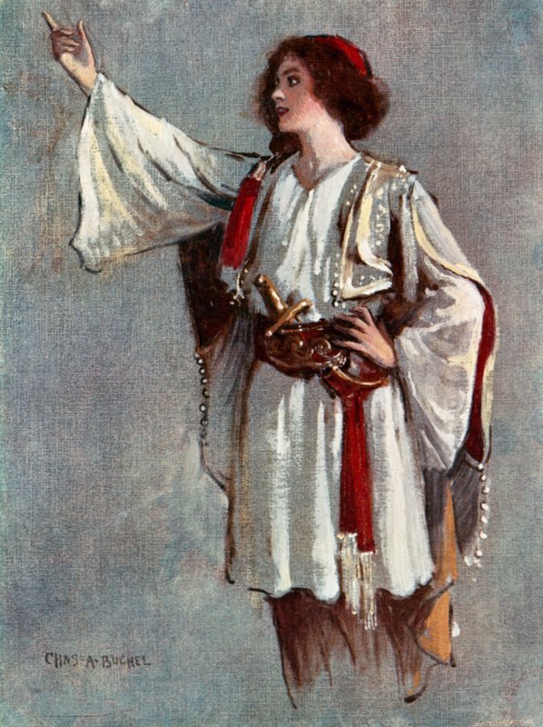 Twelfth Night: Viola, Miss Lily Brayton (kolor lito) autorstwa Charles A. Buchel