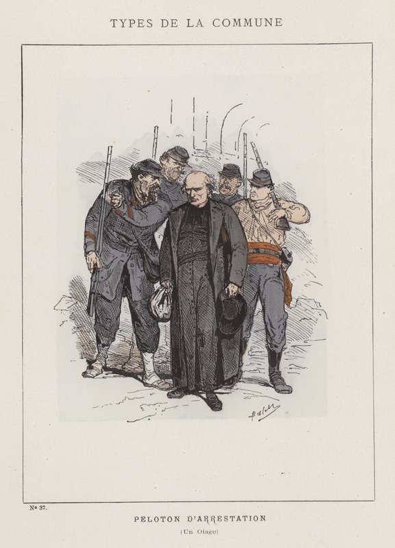 Pluton aresztowania, zakładnik autorstwa Charles Albert d Arnoux Bertall