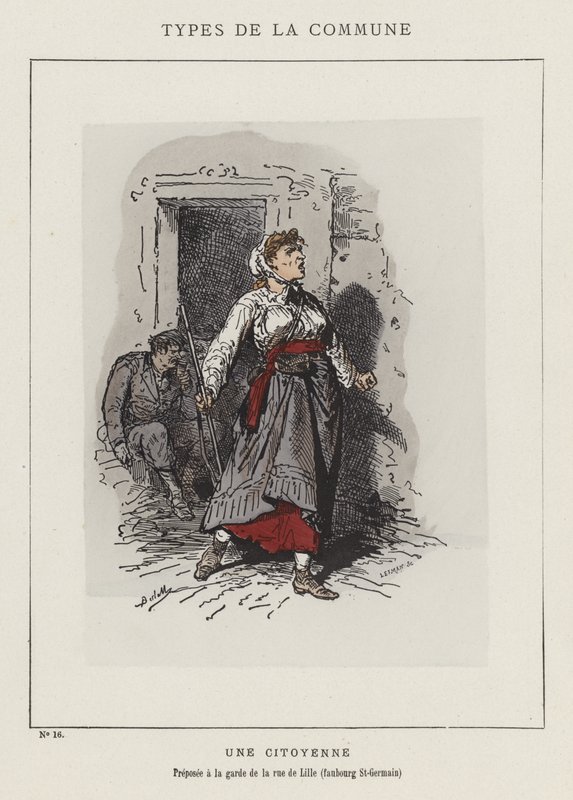 Obywatel, strażnik rue de Lille, Faubourg St-Germain autorstwa Charles Albert d Arnoux Bertall