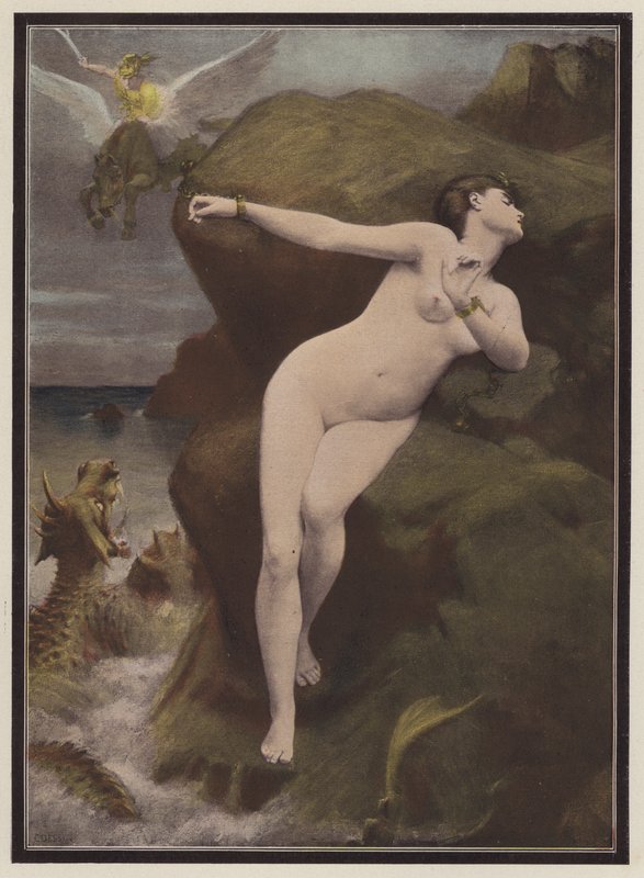 Andromeda (kolor lito) autorstwa Charles Alexandre Coessin de la Fosse