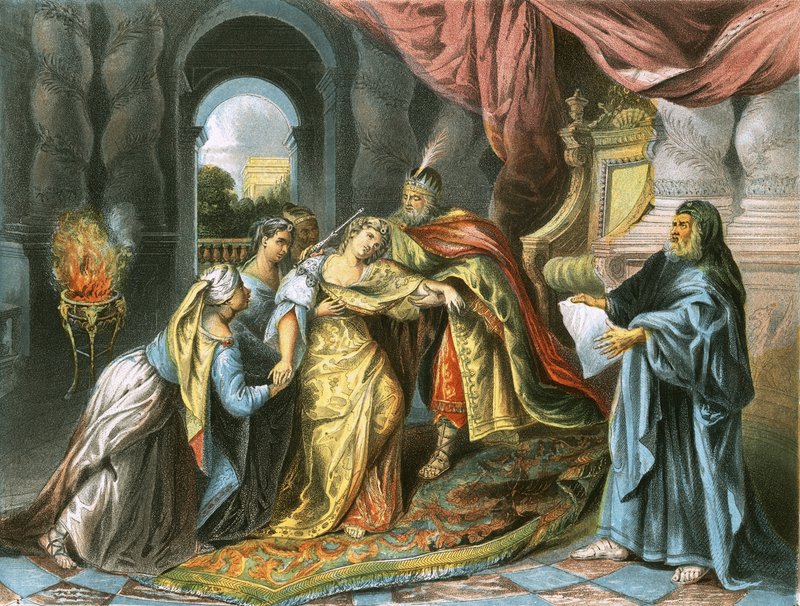 Estera przed Aswerusem autorstwa Charles Antoine Coypel