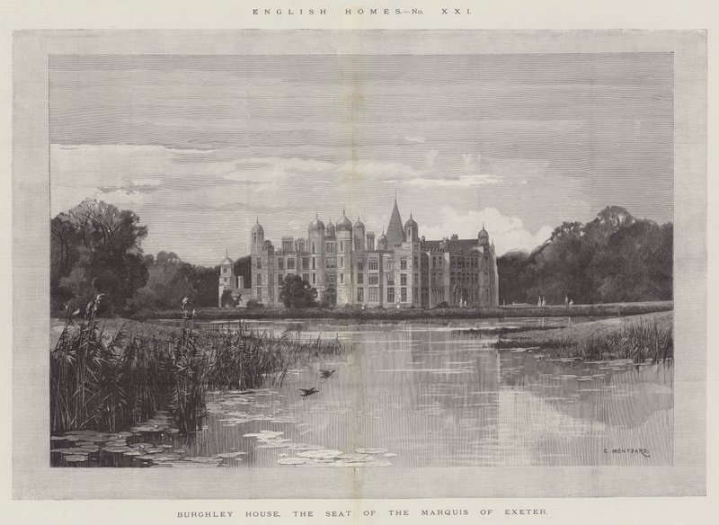 Burghley House, siedziba markiza Exeter autorstwa Charles Auguste Loye