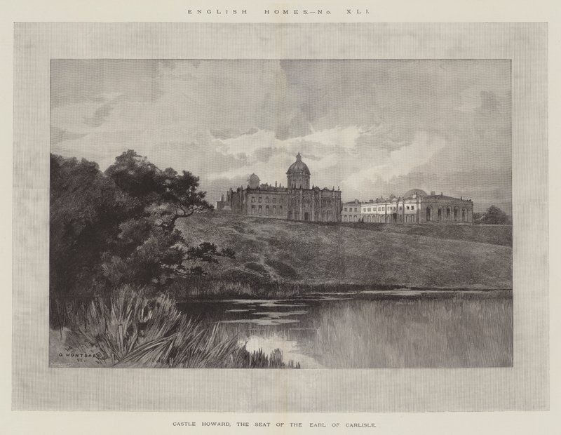 Zamek Howard, siedziba hrabiego Carlisle autorstwa Charles Auguste Loye