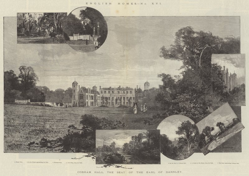 Cobham Hall, siedziba hrabiego Darnley autorstwa Charles Auguste Loye